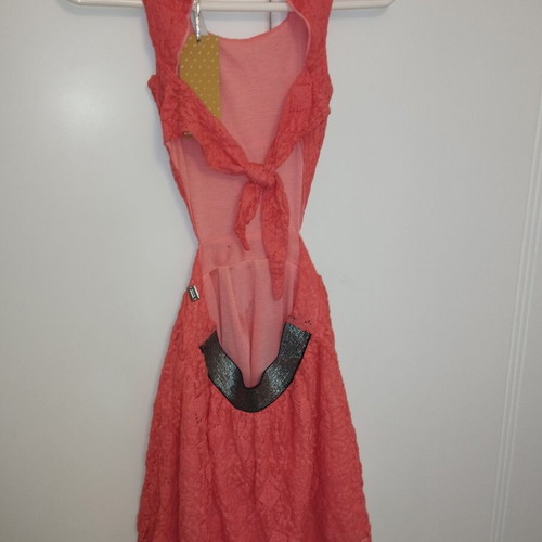 Miss Ebito beautiful youth dress with lace coral new