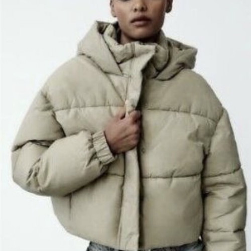 Zara waterproof jacket new, beige