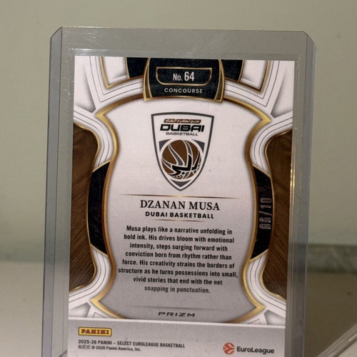 Panini Select Euroleague Dzanan Musa /10 Gold Prizm καινούργιο