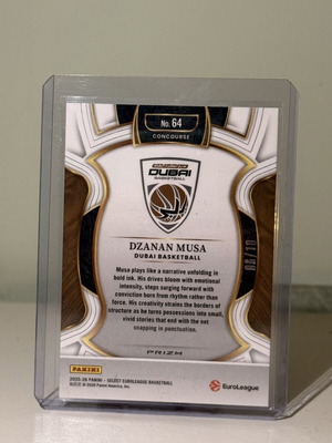Panini Select Euroleague Dzanan Musa /10 Gold Prizm καινούργιο