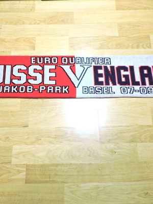 England v Switzerland Euro Qualifier Scarf like new, authentic