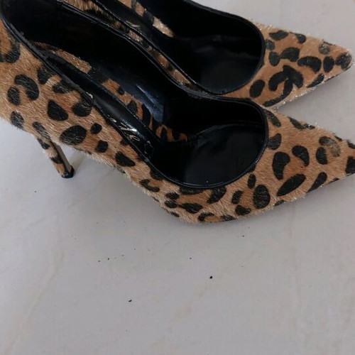 Sante leather animal print pumps like new, size 37