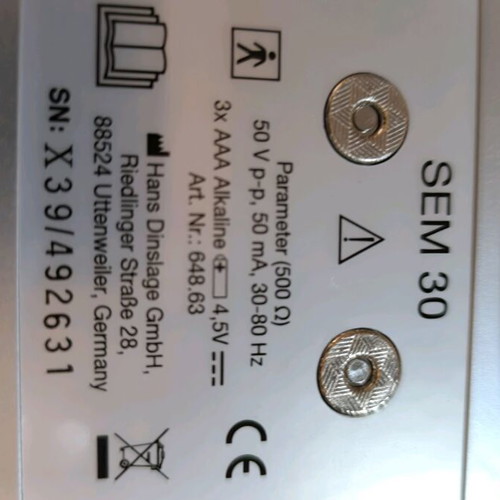 Sanitas massage device like new for abs with adjustable intensity