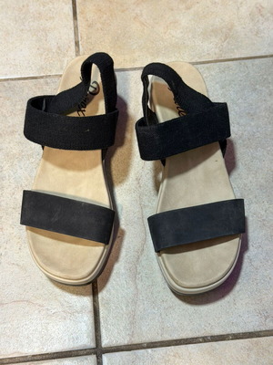 Parex anatomical sandals size 39 used, black cream