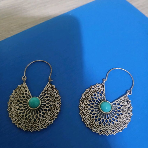 Earrings like new, gray and silver