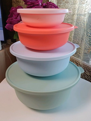 Tupperware set of 4 bowls Aloha series new 4L, 2L, 1L, 600ml