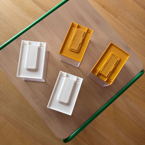 Set of 4 Transparent Plastic Storage Boxes like new, acrylic