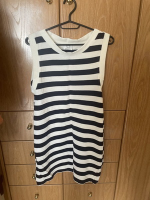Mini dress Zara used, dark blue with white, straight fit