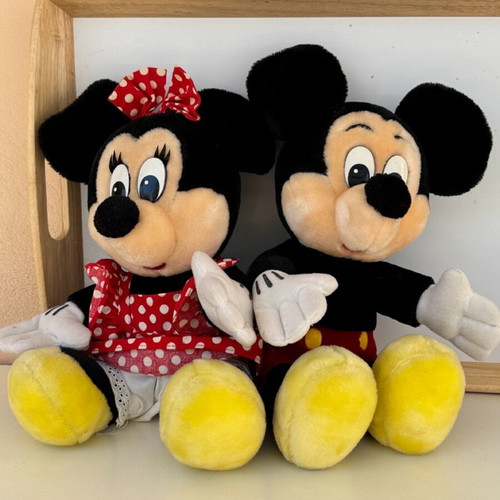 Set of authentic Euro Disney 1992 plush toys used with gift bag