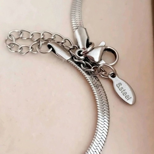 Steel anklet chain, like new, 27 cm