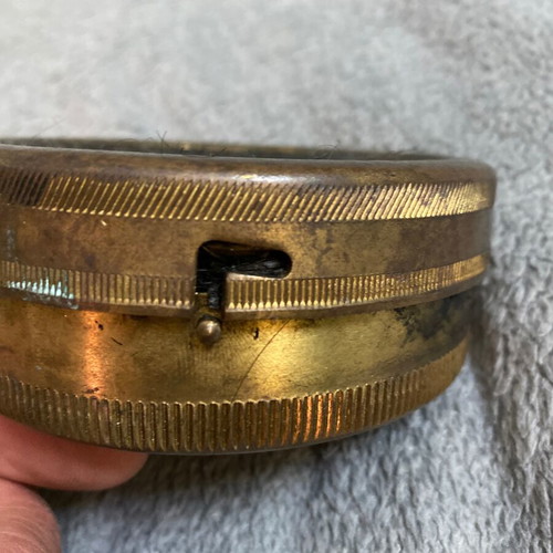 Bronze stamp inkpot used - ELTA
