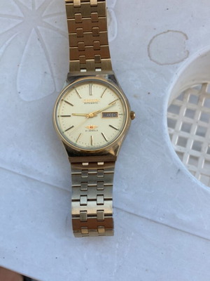 Citizen Eagle 7 Automatic Gold Tone 21 Jewels Day Date Watch like new