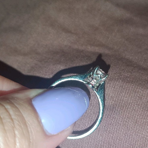 White gold solitaire 14 carat ring used