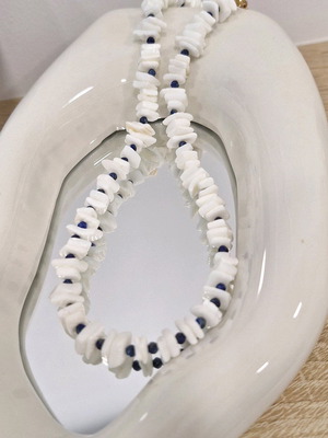 Χειροποίητο κολιέ κοράλλι και Λαπις λαζουλι κατόπιν παραγγελίας