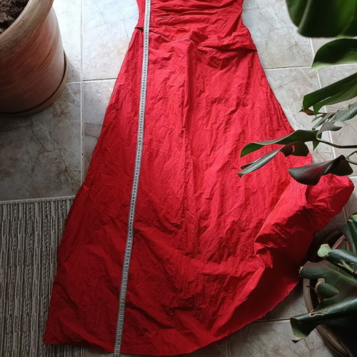 Sixth Sense strapless formal dress used, red, size L