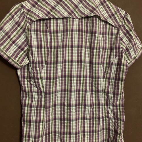 The North Face shirt used, women's large, white and purple