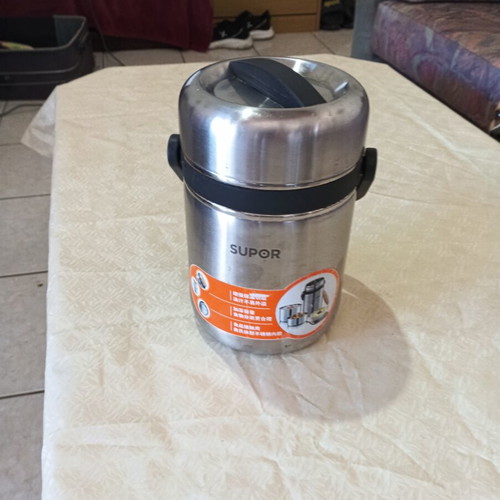 Supor insulated food container 1.5 L used with stainless steel bowl