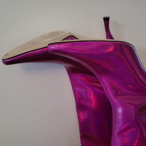 By Far Stevie 99 Knee High Boots New, Fuchsia Iridescent Size 41