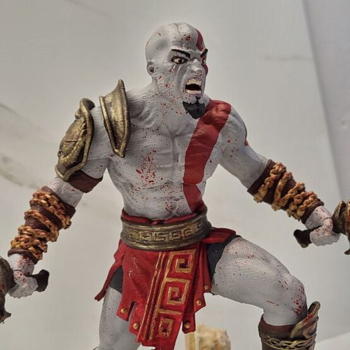 Kratos 3D figure like new, handmade collectible from God of War