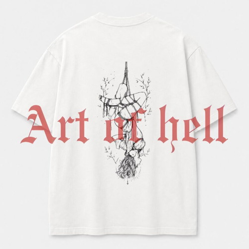 Oversize white T-shirt Art of Hell