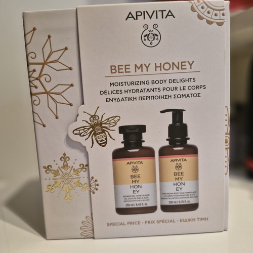 Apivita Bee My Honey moisturizing shower gel 250ml and body milk 200ml new
