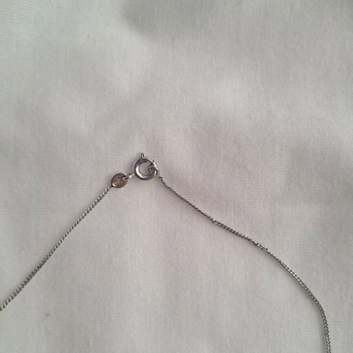 Steel heart necklace with zirconia new, silver color