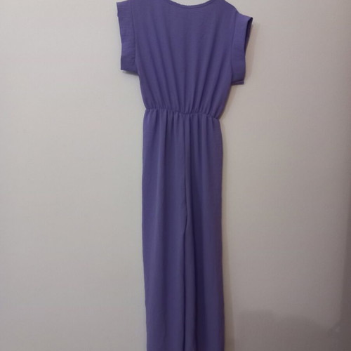 Purple one-piece jumpsuit