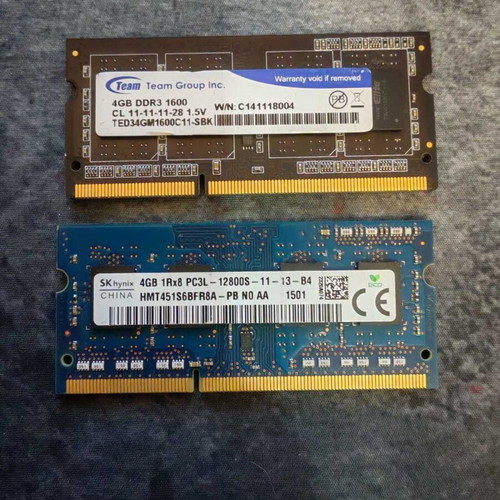 Hynix 4GB DDR3 SO-DIMM memory like new, 1600 MHz, low voltage