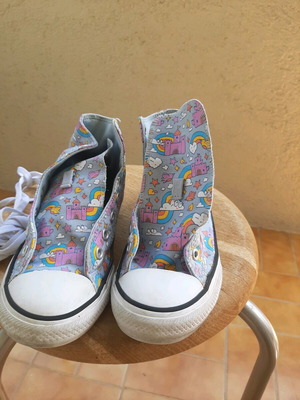 Παπούτσια Converse All Star για κορίτσι σαν καινούργια, πολύχρωμα μέγεθος 34