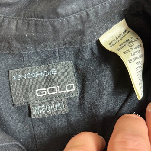 Energie Gold shirt size M black 100% cotton like new