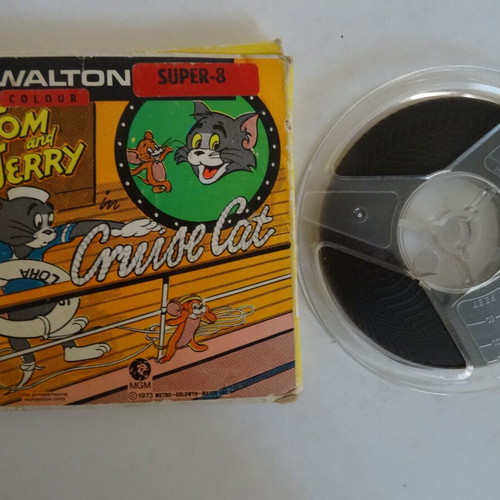 Cruise Cat Super 8mm film used, Tom and Jerry, silent
