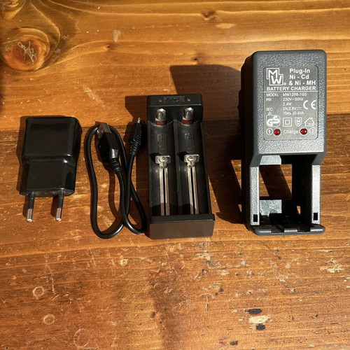 Battery chargers used, Xtar for Li-po and Ni-MH AA batteries