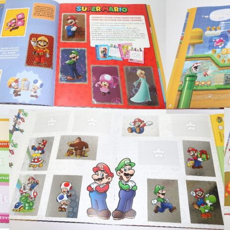 Super Mario Panini album like new with 53 stickers
