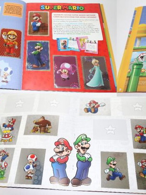 Super Mario Panini album like new with 53 stickers