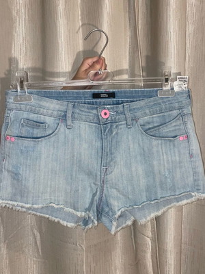Marks & Spencer jean shorts like new with pink buttons