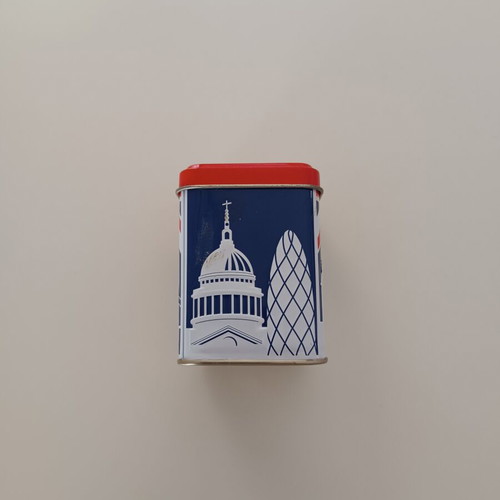 Churchill's London metal souvenir box with Union Jack design