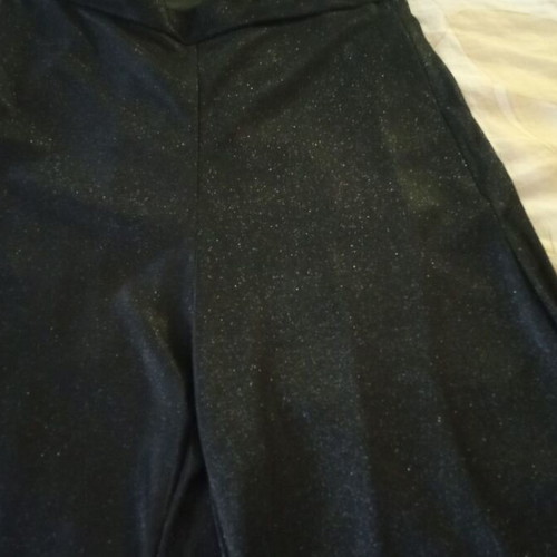 Shein high-waisted pants with rhinestones, black, size M