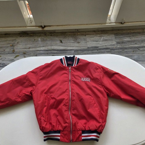 Olympiacos Bomber Flight Jacket used, red, authentic