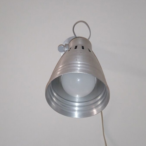 IKEA wall light like new, aluminum with switch and LED bulb