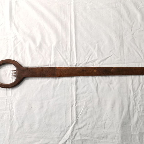 Wooden Ornate Spindle for Hair Spinning, 1950s, used