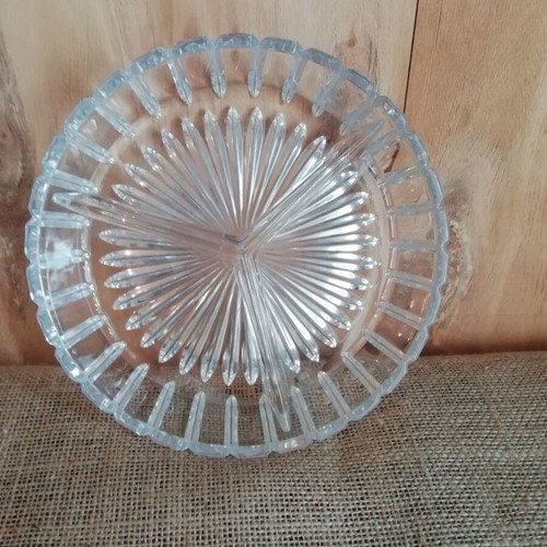 Crystal tray for nuts vintage genuine carved like new