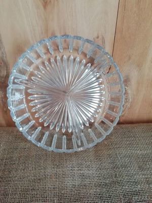 Crystal tray for nuts vintage genuine carved like new