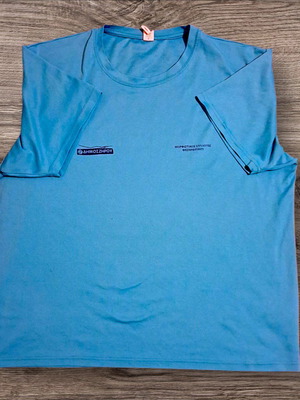 Roly sports shirt XL like new, blue turquoise polyester