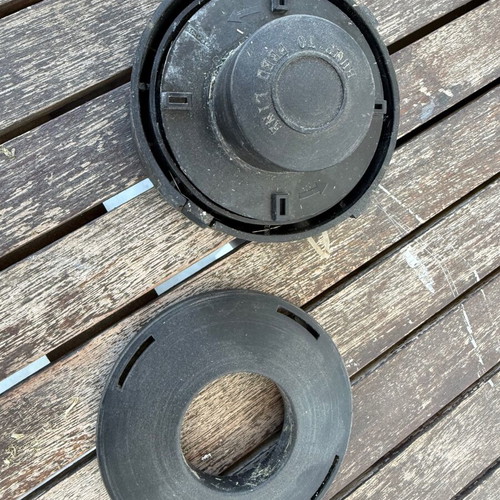 Trimmer heads used, pack of two for grass cutter