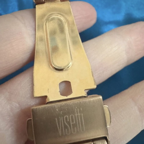 Visetti women's watch used, gold with blue dial