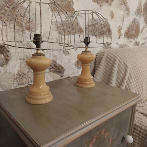 Alabaster / marble lamps