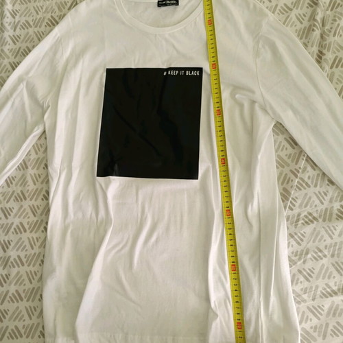 Bodytalk men's thin long-sleeve shirt like new, black and white, size M