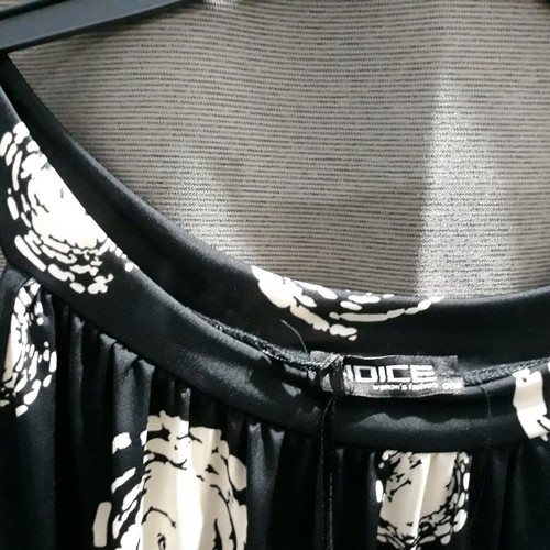 Sleeveless tank top - summer, black color with patterns, Size One Size, new, women