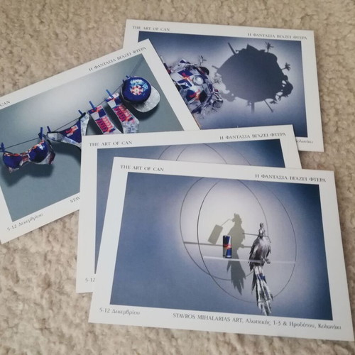 Red Bull collectible postcards like new from Michalarias Art exhibition