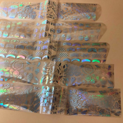 Aurora Glass holographic nail stickers pack of 5 new